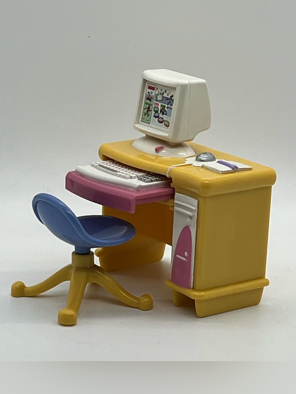 Fisher Price Loving Family Dollhouse Furniture Computer Desk & Swivel Chair Lot